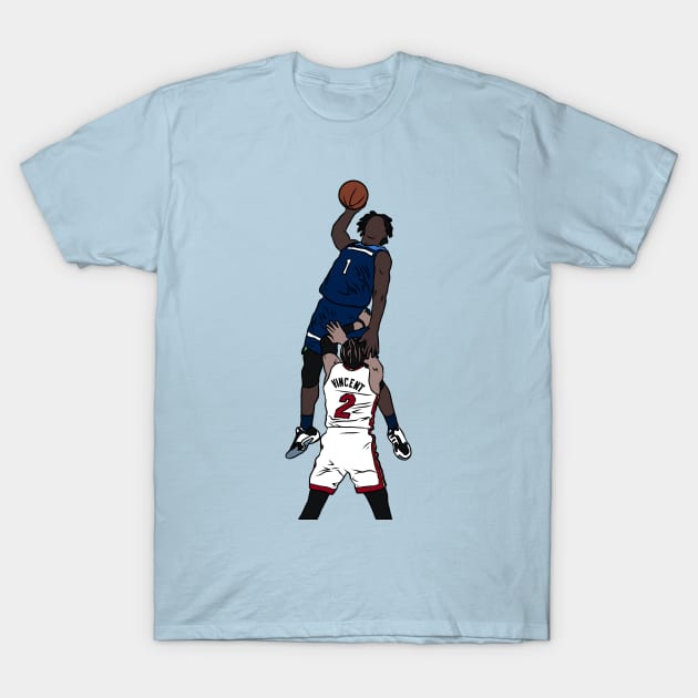 Anthony Edwards "Dunk" on Gabe Vincent T-Shirt by rattraptees